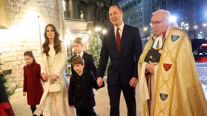 Londoner Westminster Abbey: Prinzessin Kate kommt mit Familie zu ihrem Weihnachtsliederkonzert