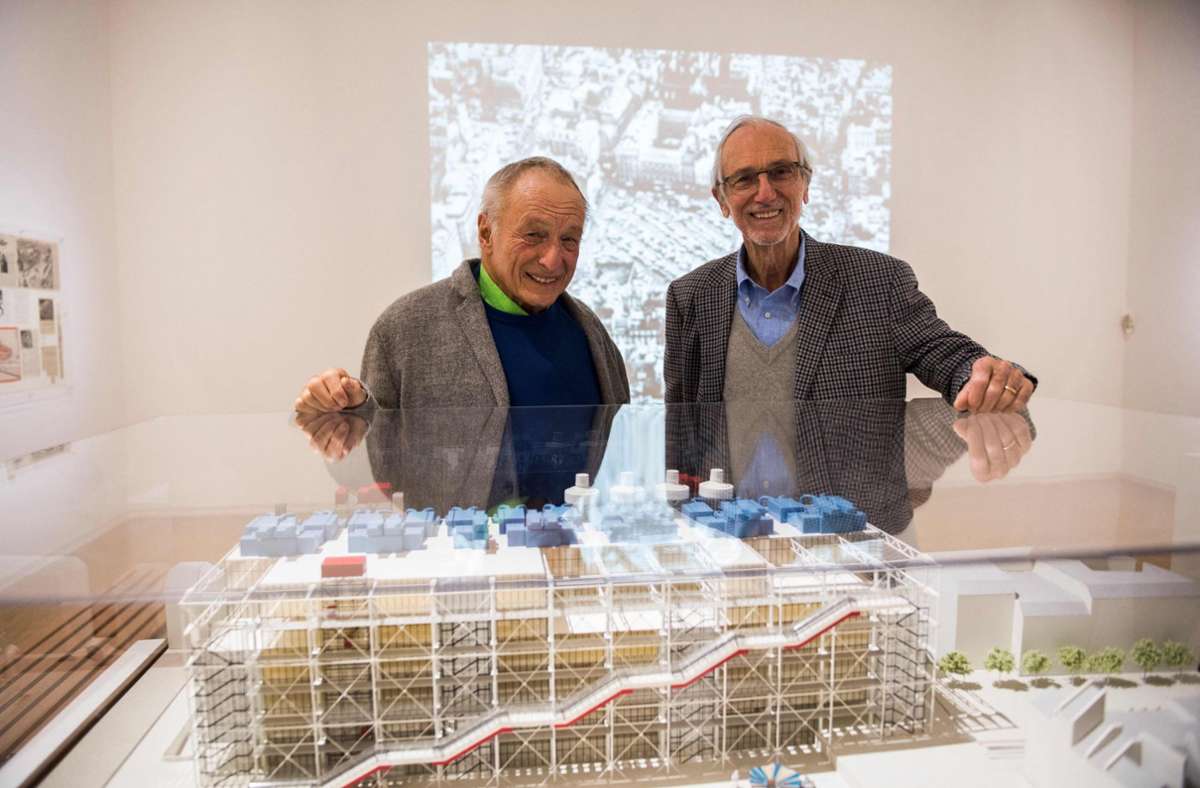 Geplant hatte Rogers (links) das Centre Pompidou gemeinsam mit Renzo Piano.