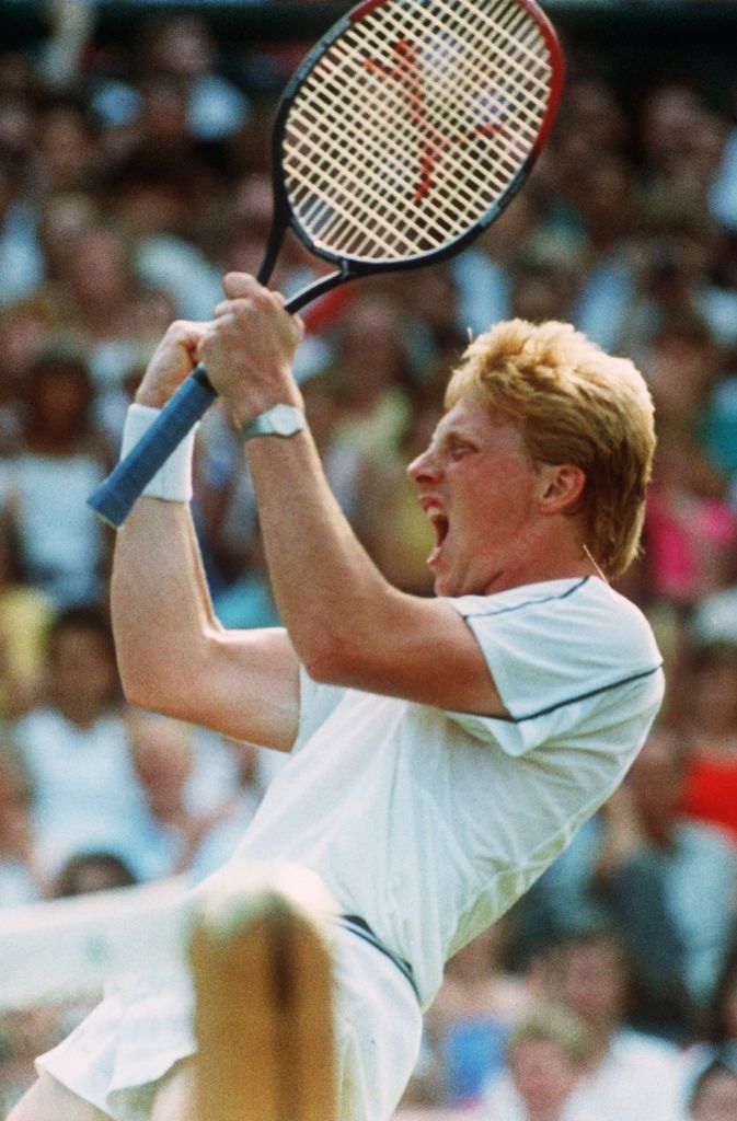 Die hochgereckte Becker-Faust ist zu einem Markenzeichen des Tennisspielers geworden.