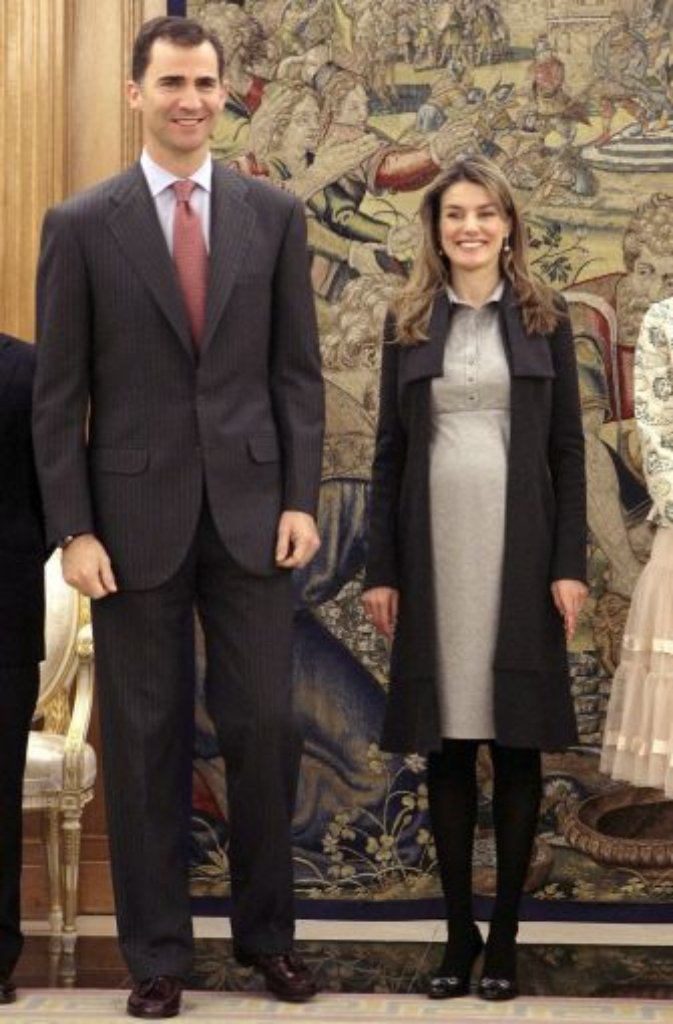 Letizia von Spanien: 2007 erwarteten Letizia und ihr Mann, Spaniens Kronprinz Felipe, ihre zweite Tochter.
