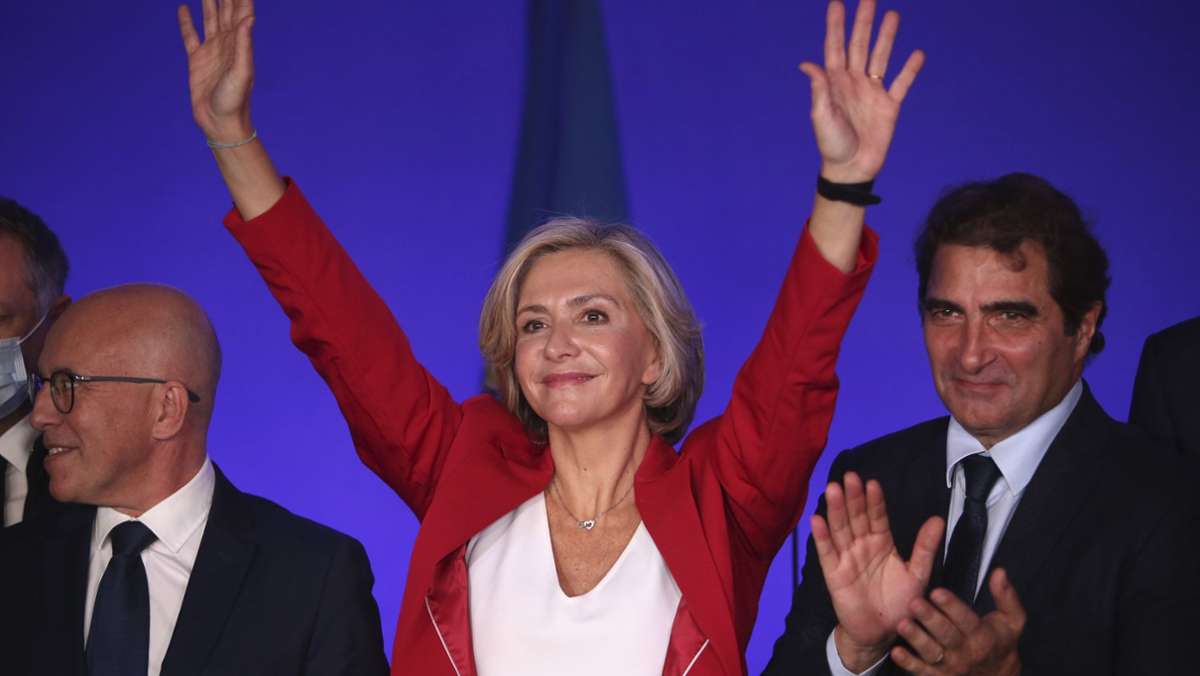  Valérie Pécresse tritt bei den französischen Präsidentschaftswahlen für die Republikaner an. Über ihr Programm sagt sie, darin sei „zwei Drittel Merkel und ein Drittel Thatcher“. 
