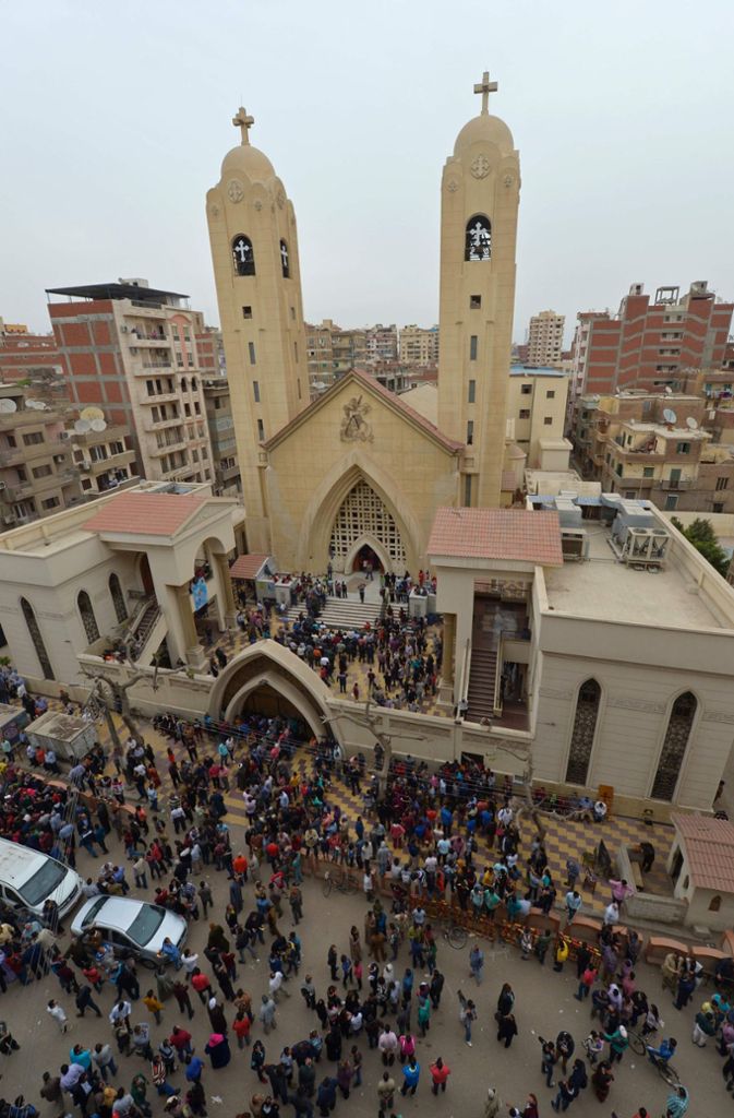Während des Palmsonntag-Gottesdienstes in der Mar Girgis Kirche wurde ein Sprengsatz gezündet.