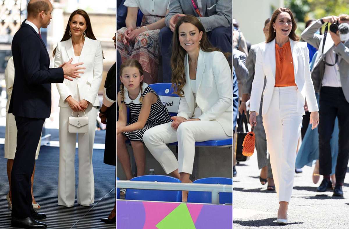 Ein weißer Anzug ist Herzogin Kates neues Lieblingsoutfit.