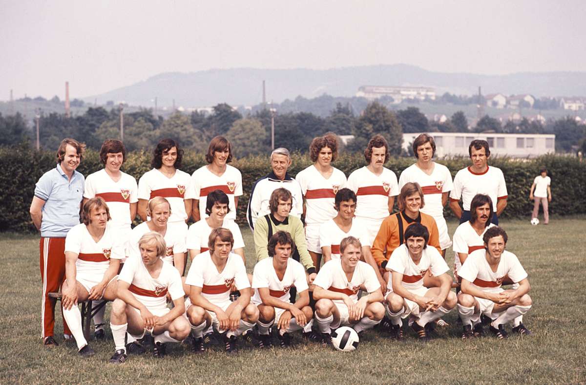 Foto-Bomber hinten rechts: der VfB vor der Saison 1973/1974.