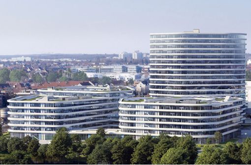 So soll der Allianz-Neubau an der Heßbrühlstraße einmal aussehen. Foto: Allianz