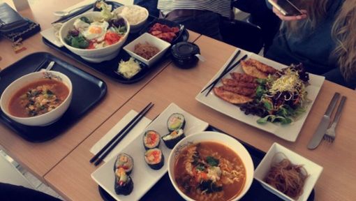 Koreanisch essen im Kessel Mandu
