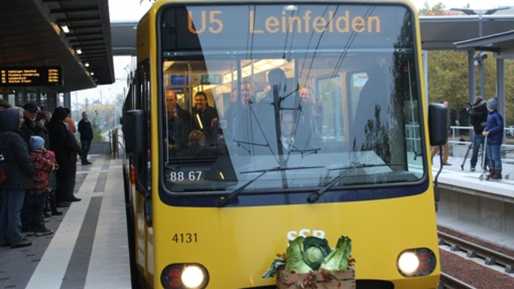 Neuer Stadtbahn-Halt: Die U 5 hält nun direkt am Bahnhof Leinfelden