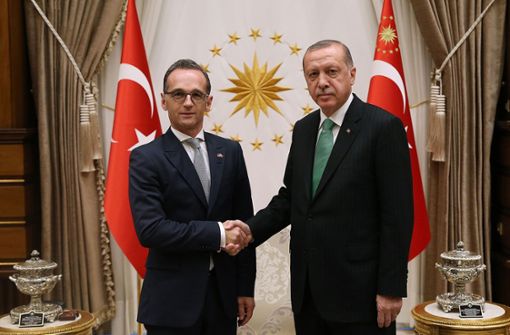 Außenminister Heiko Maas zu Besuch bei Präsident Tayyip Erdogan in Ankara. Foto: AFP