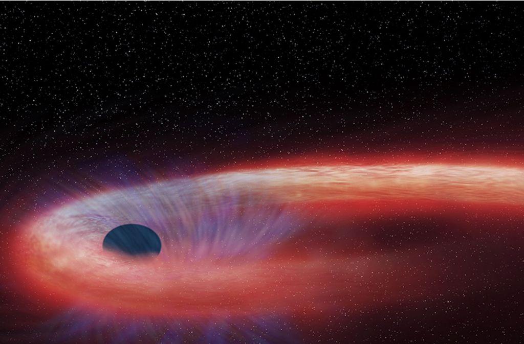 Schwarze Löcher sind die schwärzesten Körper, die wir kennen. In ihnen soll sich auch ein Großteil der Dunklen Materie verbergen.