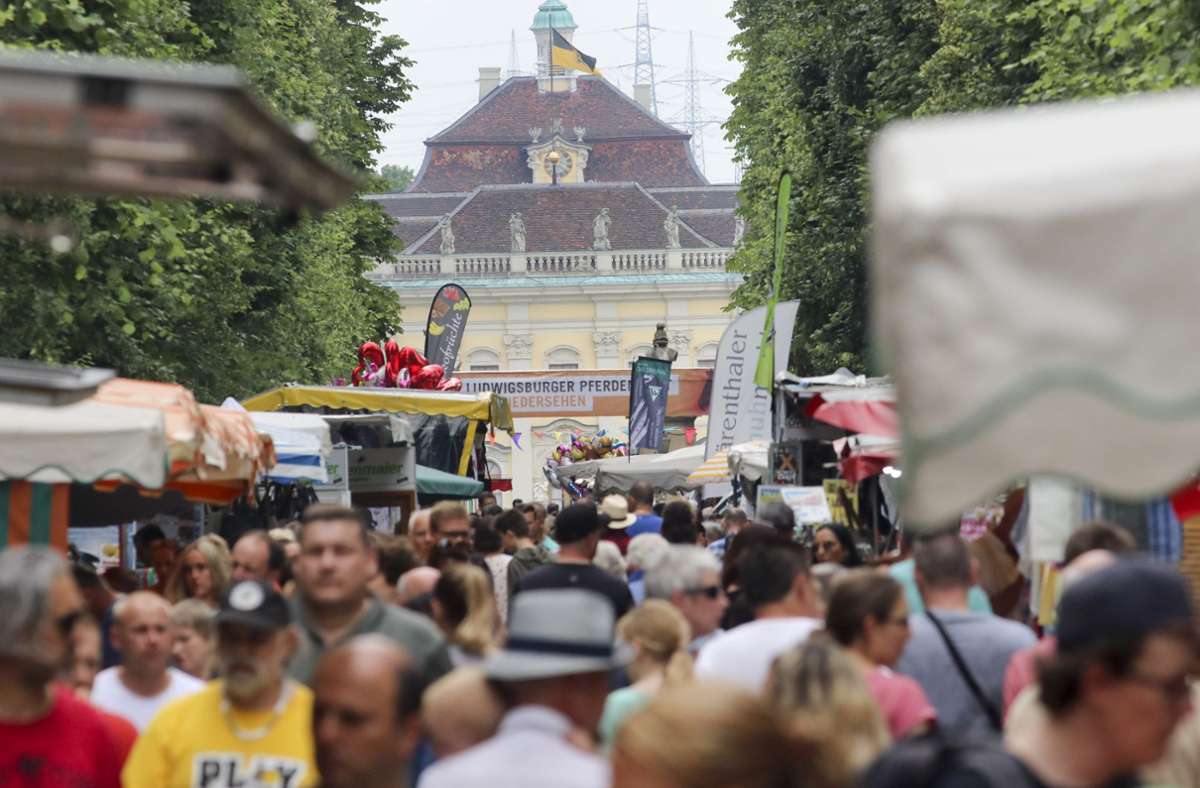 Gut besucht: Der Ludwigsburger Pferdemarkt findet normalerweise im Mai statt. Foto: factum/Weise/Simon Granville/factum