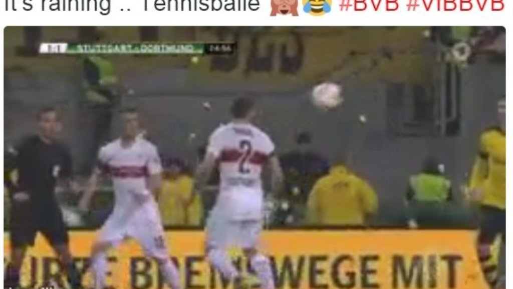 Fans zum VfB-Pokalspiel gegen Dortmund: Mafiapokal und Tennisball-GIF