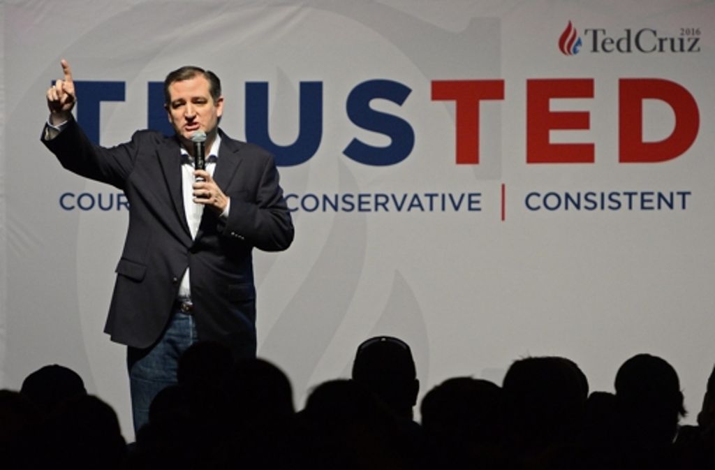 ... Ted Cruz, hier bei einem Wahlkampfauftritt in Texas. Der Senator zielt auf die evangelikalen und konservativen Wähler. Der texanische Senator ...