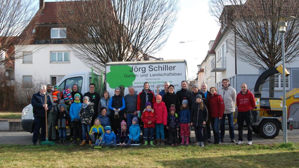 Initiative in Fellbach: Alt und Jung arbeiten bei Verschönerung zusammen
