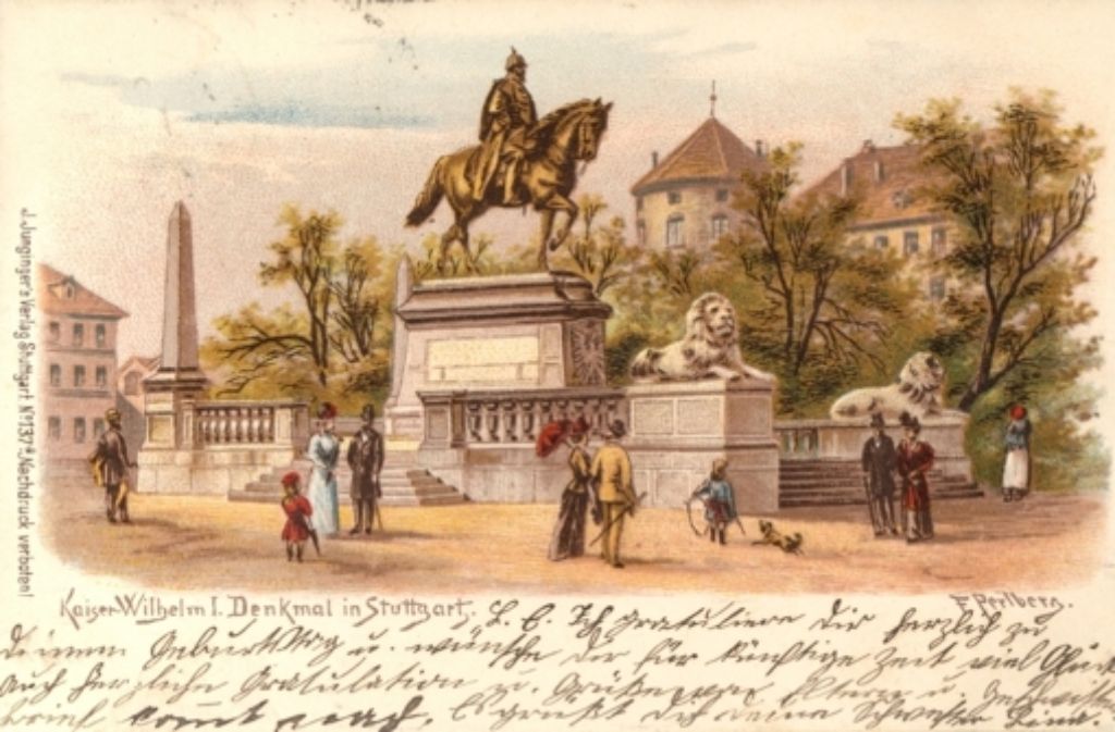 Diese Karte vom Kaiser-Wilhelm-Denkmal ist am 22. August 1900 verschickt worden.