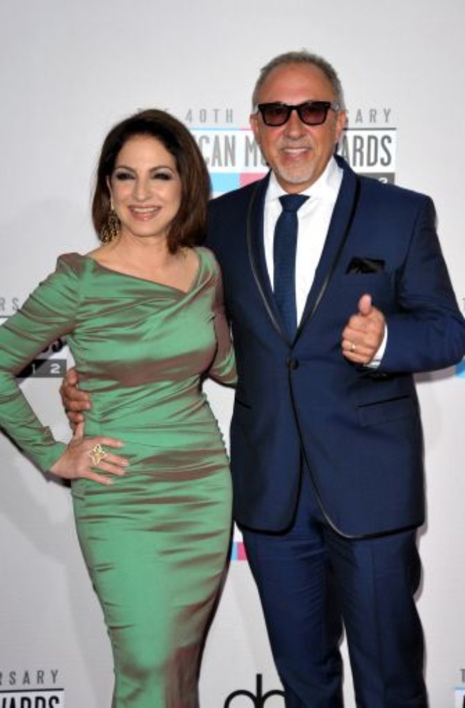 US-amerikanisch-kubanische Sängerin Gloria Estefan (links) mit ihrem Mann Emilio Estefan, Jr.