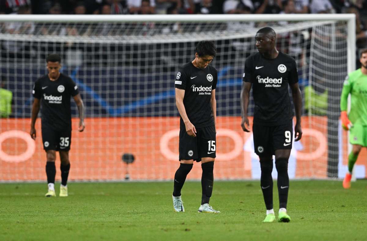 Eintracht Frankfurt hat bei der Premiere in der Champions League 0:3 gegen Sporting Lissabon verloren. Foto: dpa/Arne Dedert