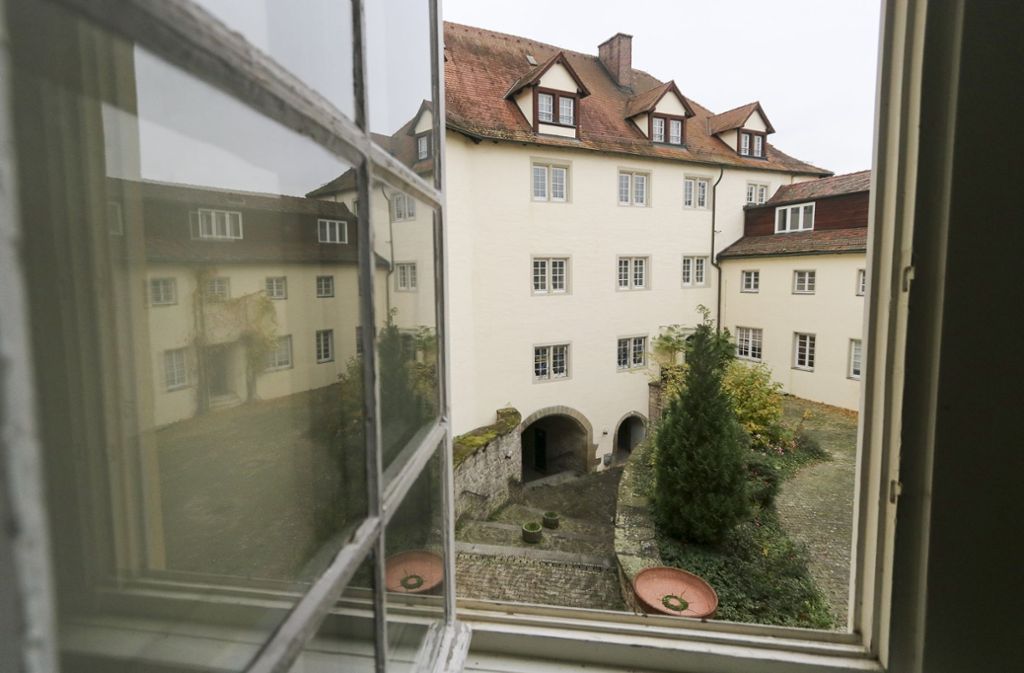 Eine Sicht, wie man sie nur selten bekommt: der Innenhof des Schlosses Kaltenstein.