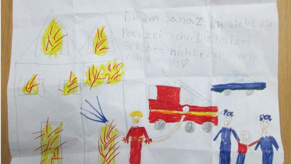 Niedersachsen: 7-jähriges Mädchen malt ein Danke-Bild für Polizisten