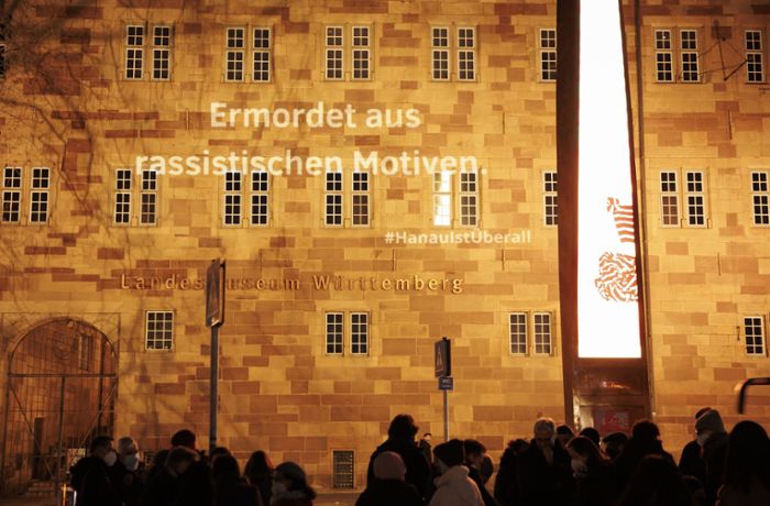 Lichtinstallation erinnert an die Opfer von Hanau