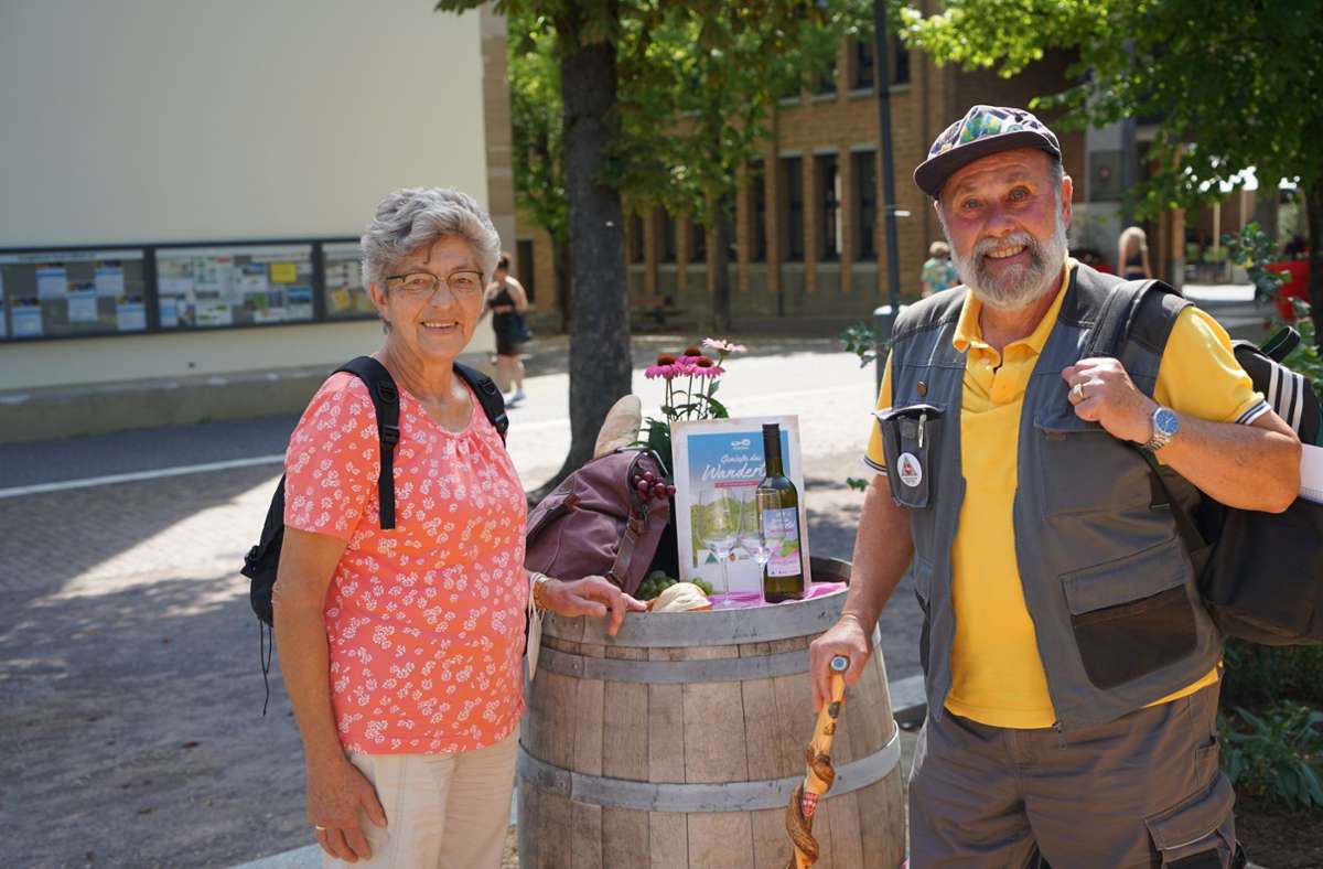 Maria und Ulrich Gövert genießen Fellbach und die Angebote im Rahmen des 121. Deutschen Wandertags.
