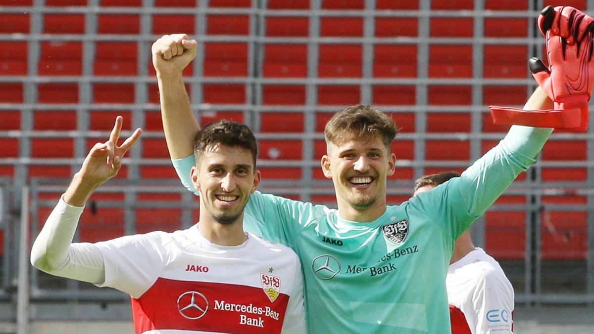  Der VfB Stuttgart hat aller Voraussicht nach die Rückkehr in die Bundesliga geschafft. Nach dem Kantersieg an der Noris war der Jubel groß – auch bei den Spielern auf ihren Instagram-Accounts. 