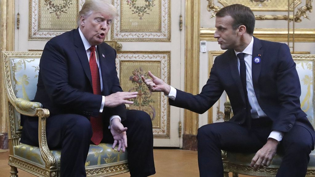 Donald Trump in Paris: Trump sichert Europa militärischen Beistand zu