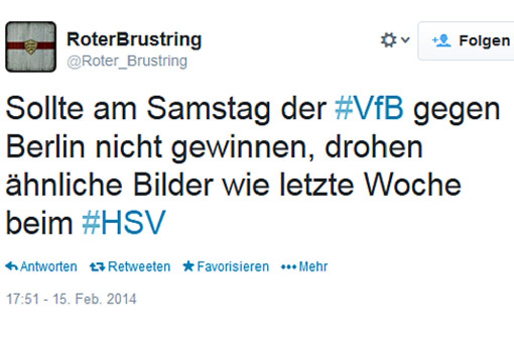 Einige Fans des VfB Stuttgart haben nach der Niederlage gegen Hoffenheim offensichtlich keine große Geduld mehr.