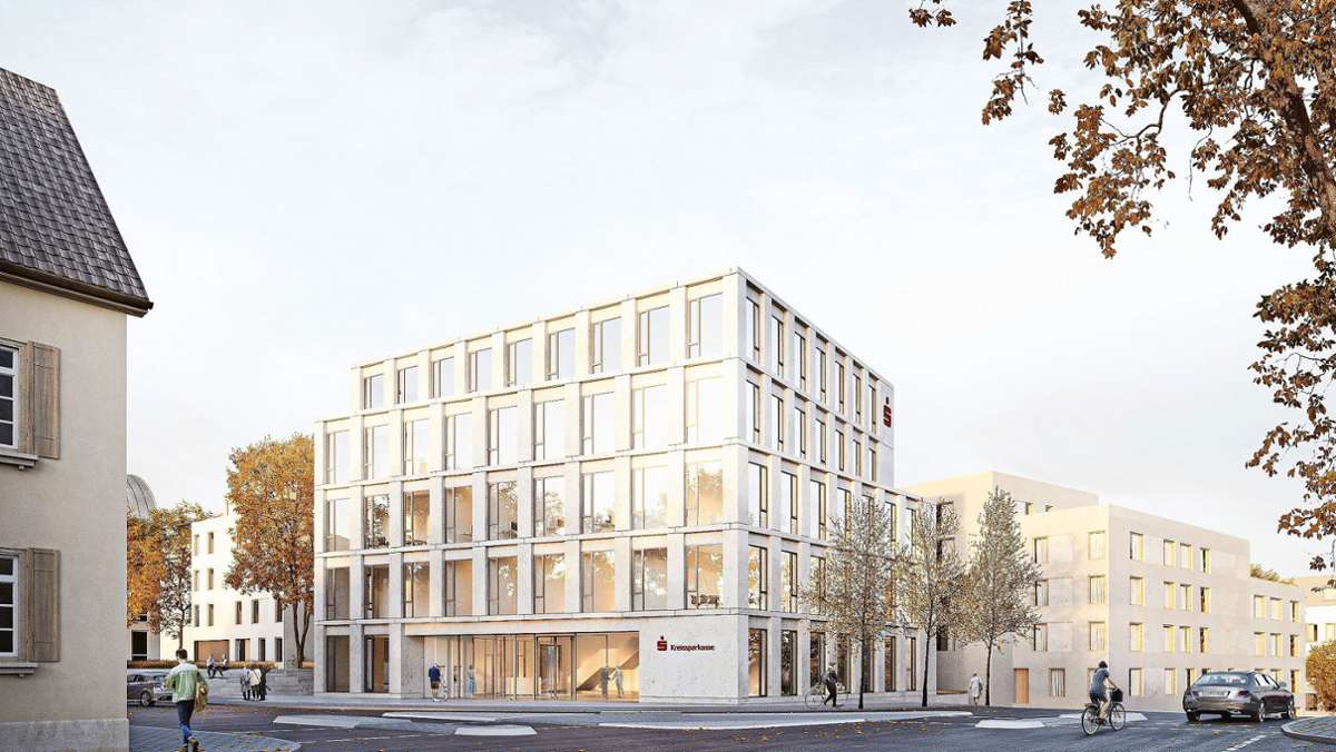 Neues Direktionsgebäude in Leonberg: Sparkassen-Domizil nimmt Form an