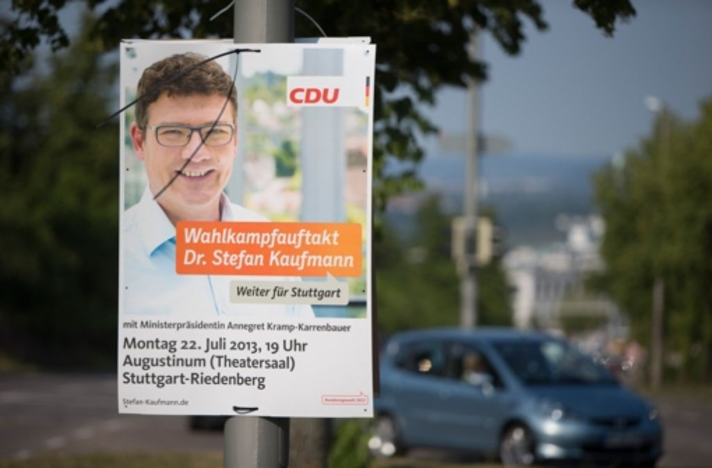 Für die CDU in Stuttgart gilt es bei den Bundestagswahlen, Boden wieder gut zu machen, den die Partei zuletzt an die Grünen verloren hat.