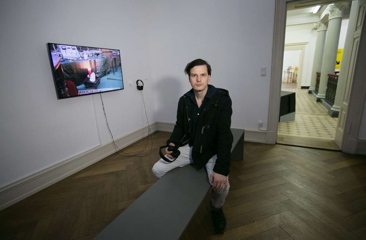 Der 38-jährige Künstler war in der Weißenhof-Meisterklasse, die in der Esslinger Villa Merkel ausgestellt hat.