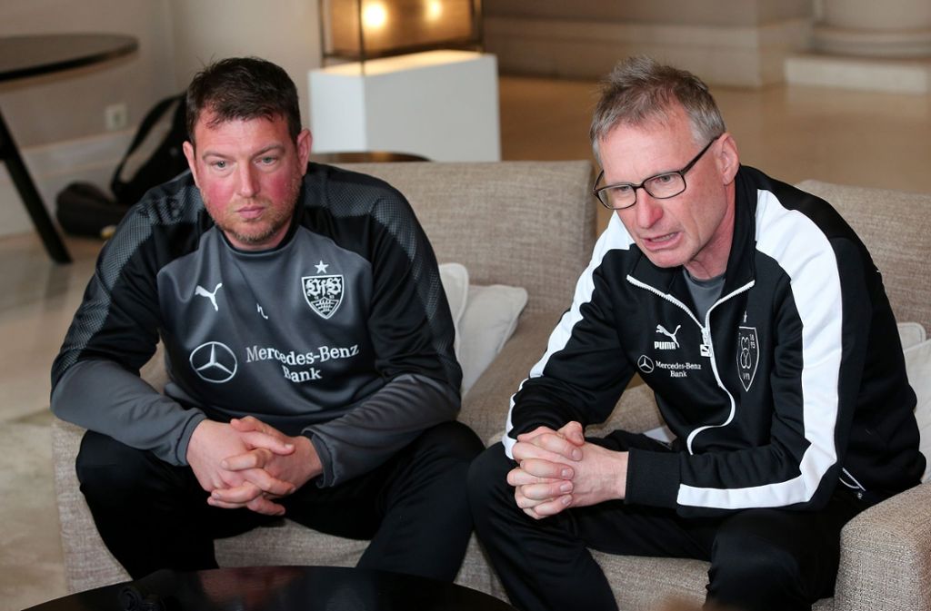 Teampsychologe Philipp Laux (links) wir den VfB Stuttgart verlassen.