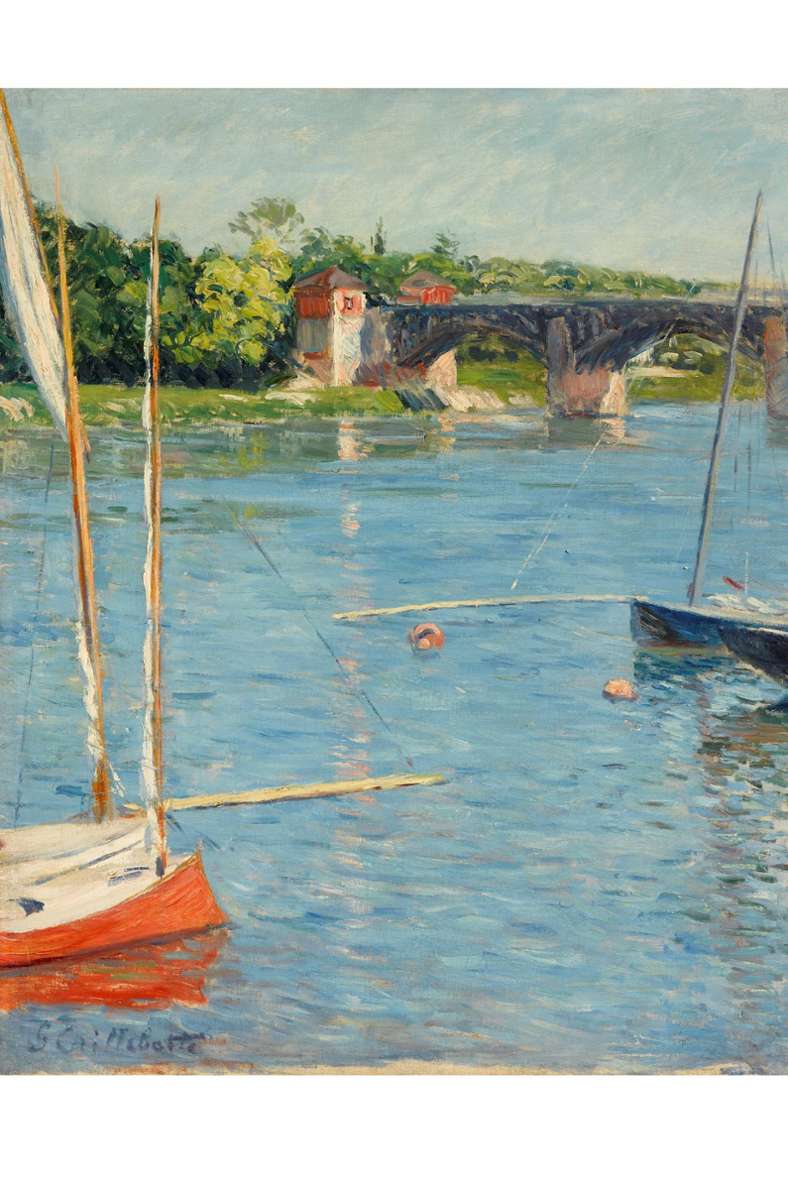 Sommerlicht Gustave Caillebotte hat auf dem Bild „Segelboote bei der Brücke von Argenteuil“ (1882) die Lichtstimmung und die Spiegelungen auf dem Wasser genau studiert.