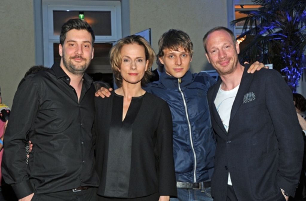 Regisseur Stefan Schaller (von links), Claudia Michelsen, Merlin Rose und Johann von Bülow
