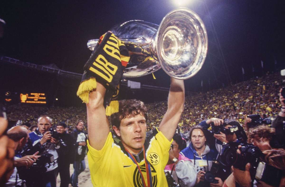 Die große Sternstunde von Borussia Dortmund im Olympiastadion am 28. Mai 1997: Durch einen 3:1-Sieg gegen das favorisierte Team von Juventus Turin gewinnen die Westfalen (mit Andreas Möller) die Champions League.