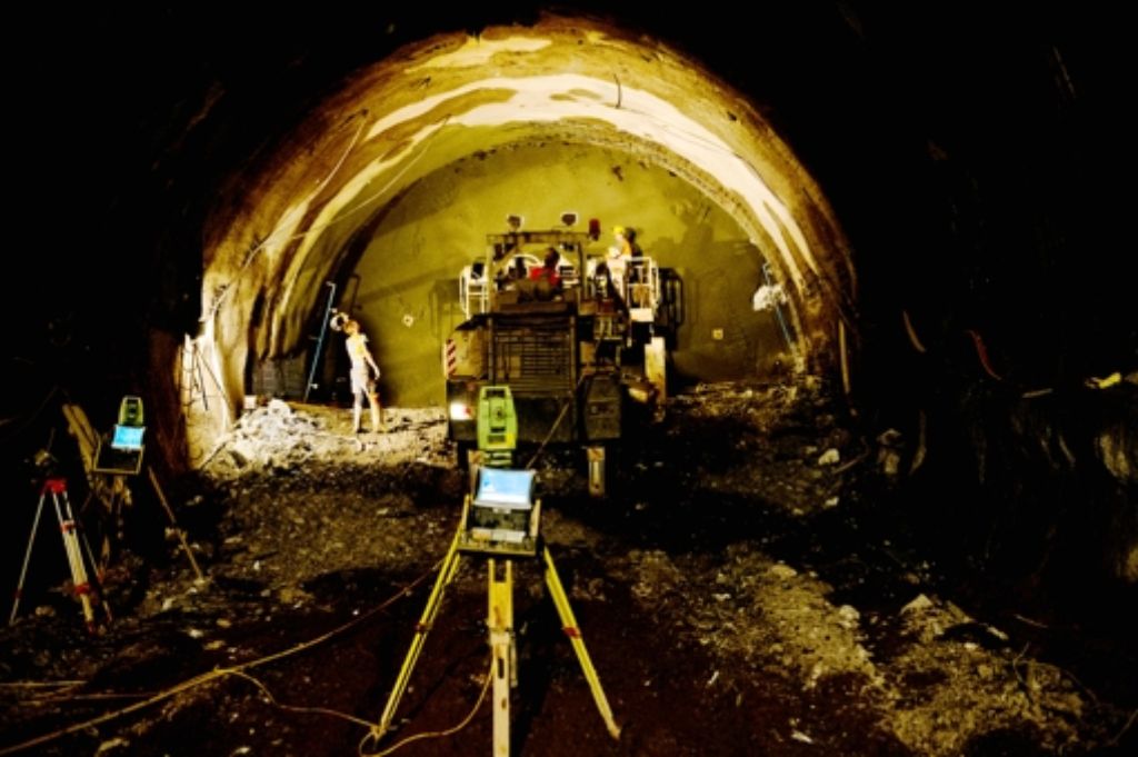 In Wangen wird am Tunnel in Richtung Stadtmitte gearbeitet. Foto: Lichtgut/Volker Hoschek