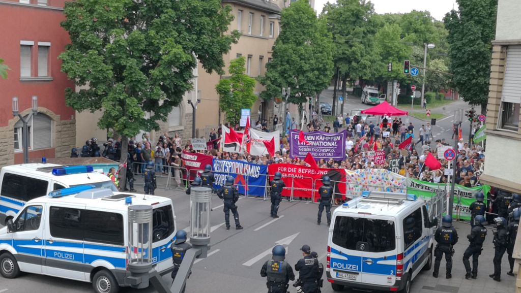 Newsblog zur AfD-Kundgebung und Gegendemo: In Stuttgart-Feuerbach kehrt wieder Ruhe ein