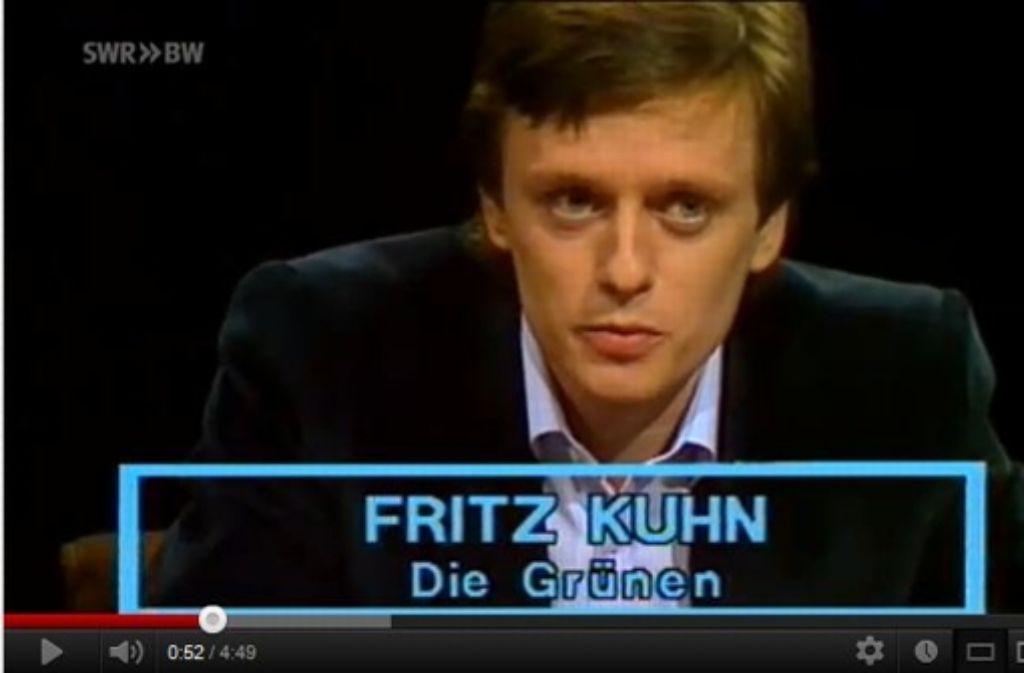 „Ich habe Sie noch nie gesehen, wer sind sie eigentlich?“, fragt der Moderator der Elefantenrunde 1984 kurz vor den Landtagswahlen in Baden-Württemberg den damaligen Kandidaten für den Wahlkreis Tübingen: Fritz Kuhn.