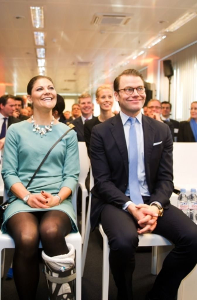 Victoria und Daniel beim Besuch der Firma Ericsson in Düsseldorf.