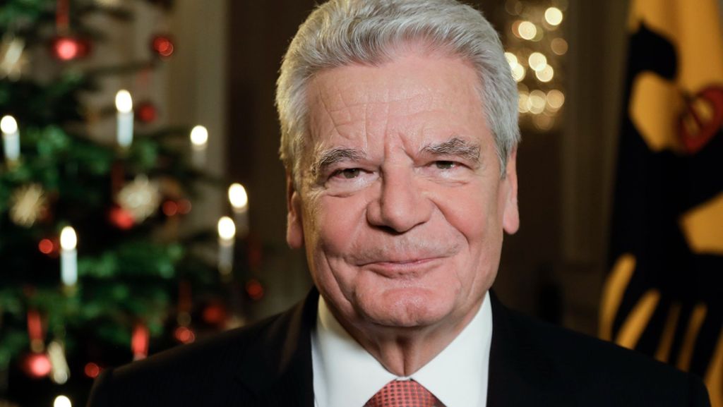 Weihnachtsansprache des Bundespräsidenten: Gauck warnt nach Anschlag vor Schüren von Feindbildern