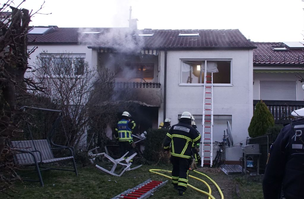 In Sindelfingen stand ein Wohnhaus in Flammen.
