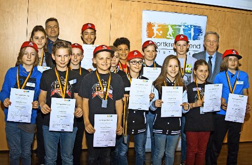 Das U-12-Baseball-Team des TV Cannstatt  ist Deutscher Meister geworden und würde dafür nun von der Sportkreisjugend geehrt. Foto: Lichtgut - Oliver Willikonsky