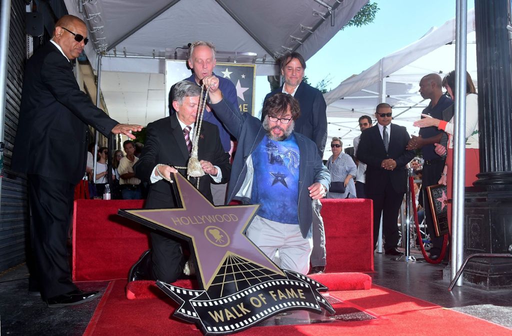 Jack Black enthüllte seinen Stern auf dem „Walk of Fame“ in Hollywood und ...