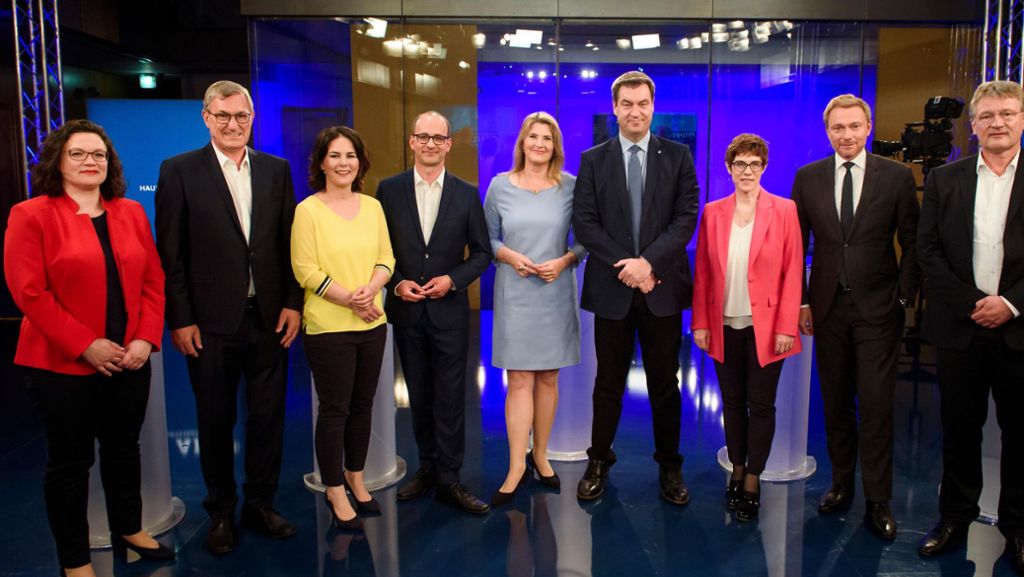 TV-Duell mit Parteichefs zur Europawahl: Sieben auf einen Streich über Europa
