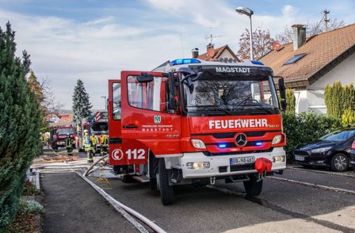 Die Feuerwehr Magstadt war schnell vor Ort und konnte das Feuer löschen. Foto: SDMG/Dettenmeyer