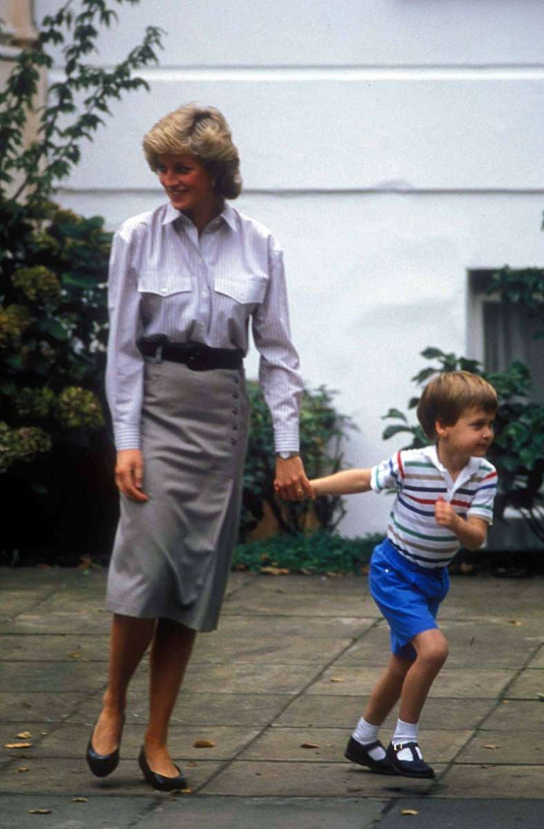 Fertig zum Durchstarten: William mit Prinzessin Diana – ...