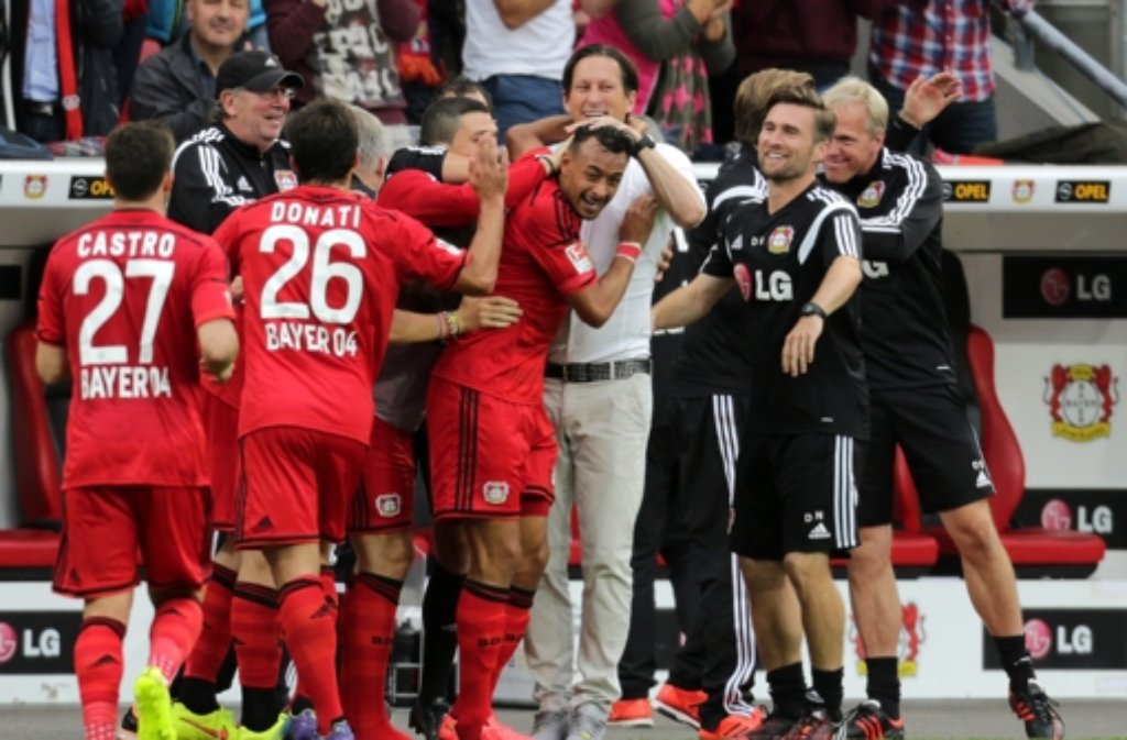 "Jetzt kann man wirklich von einem perfekten Start sprechen." Bayer Leverkusens Geschäftsführer Michael Schade (nicht im Bild) nach dem 4:2 gegen Hertha BSC - fünfter Sieg im fünften Saisonspiel.