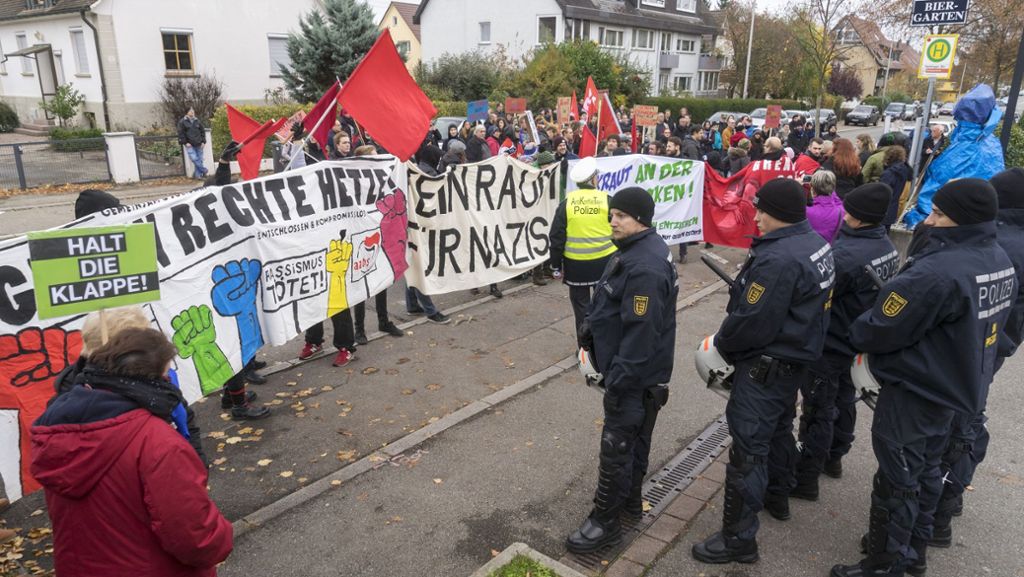 Umstrittene AfD-Veranstaltung in Ludwigsburg: Lautstarke Demonstration gegen Höcke