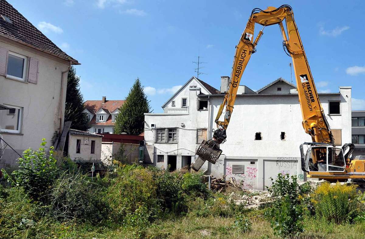 Im September 2012 begann der Abriss des Schönbuch-Saals.