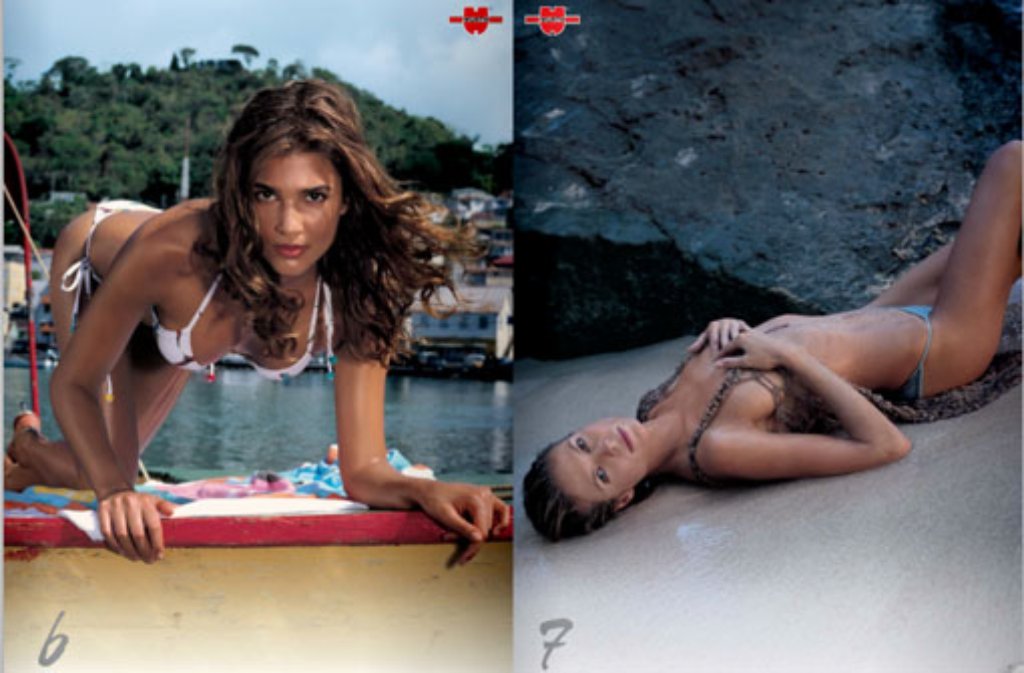 Der Würth-Modelkalender 2004 mit Heidi Klum (rechts)
