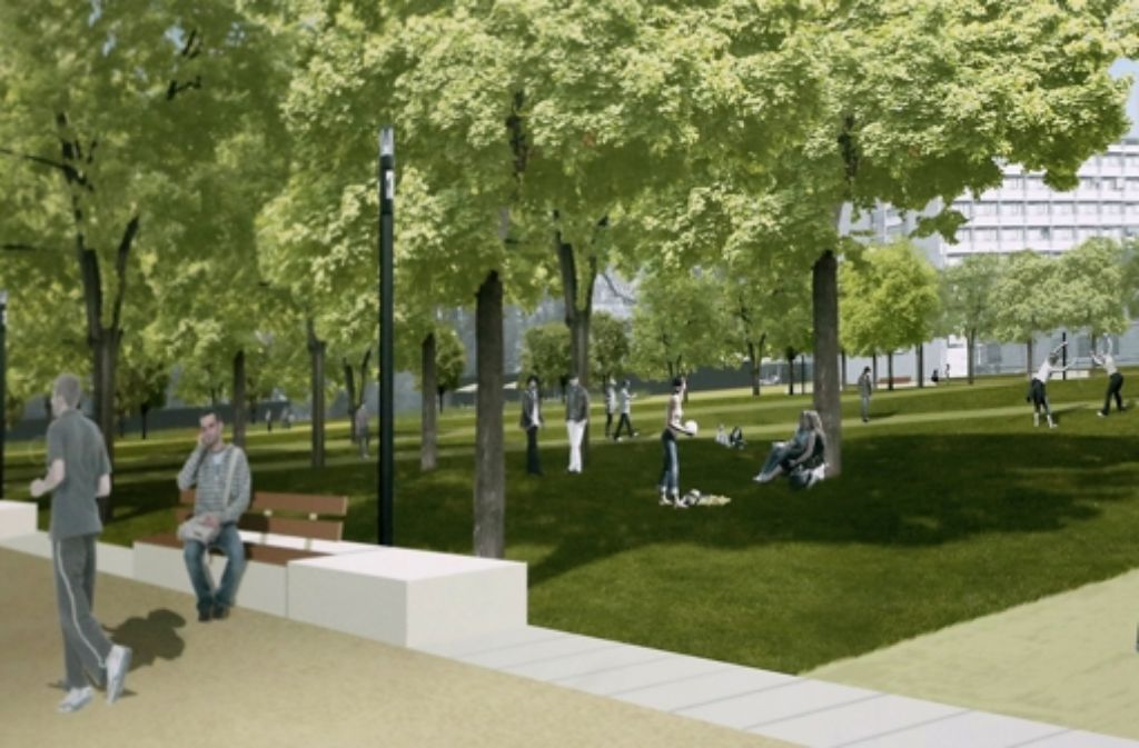 So stellt sich das siegreich aus dem Wettbewerb zur Umgestaltung des Stadtgartens hervorgegangene Büro die Zukunft des Campus- und Bürger-Parks vor.